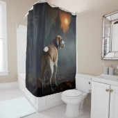 Rideaux De Douche Beagle Halloween effrayant (En situation)