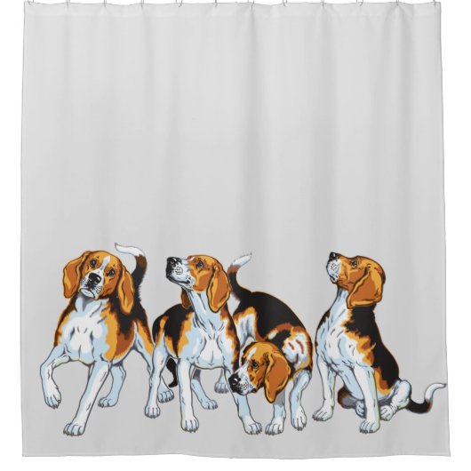 Rideaux De Douche beagle hounds (Devant)