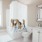 Rideaux De Douche beagle hounds (En situation)