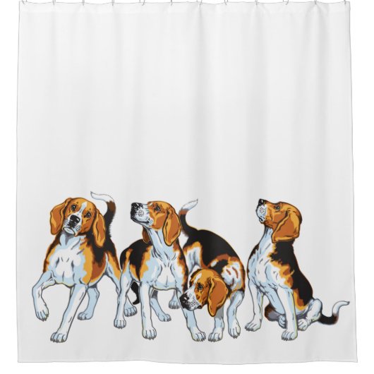 Rideaux De Douche beagle hounds (Devant)
