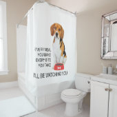 Rideaux De Douche Beagle Maman Va Regarder Beagle (En situation)