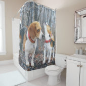 Rideaux De Douche Beagles dans les bois (En situation)