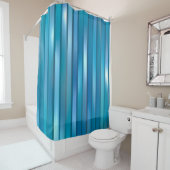 Rideaux De Douche Beau arrière - plan vertical abstrait bleu avec l (En situation)