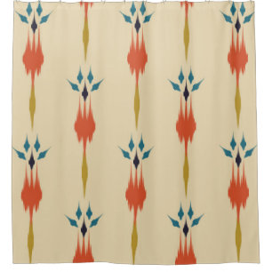 Rideaux De Douche Beau art ethnique abstrait ikat. Kasur sans coutur