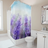 Rideaux De Douche Beau champ de lavande (En situation)