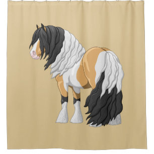 Rideaux De Douche Beau Cheval à baguette de la poupée de Pinto