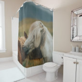 RIDEAUX DE DOUCHE BEAU CHEVAL COUPLE (En situation)