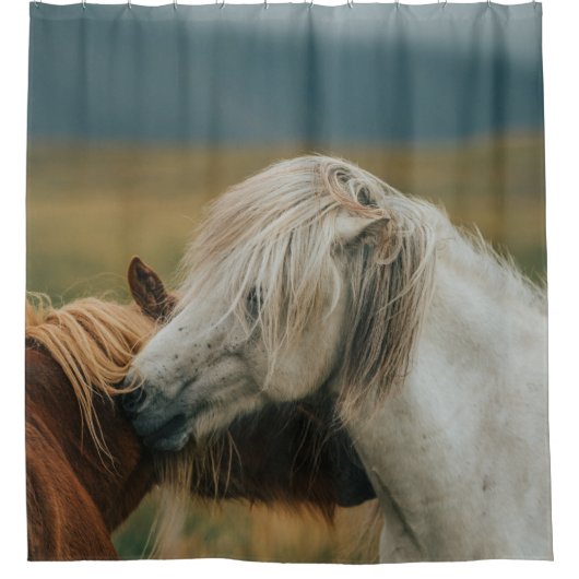 RIDEAUX DE DOUCHE BEAU CHEVAL COUPLE (Devant)
