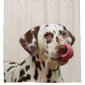 Rideaux De Douche Beau Chien Dalmatien Tan Brown Élégant (Devant)