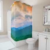 Rideaux De Douche Beau ciel, nuages rouges (En situation)