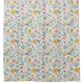 Rideaux De Douche Beau motif botanique floral (Devant)