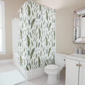 Rideaux De Douche Beau Motif de branche de Pine Tree (En situation)
