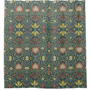 Rideaux De Douche Beau motif Vintage Floral rose jaune vert