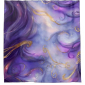 Rideaux De Douche Beau Motif violet torride sans joint (Devant)