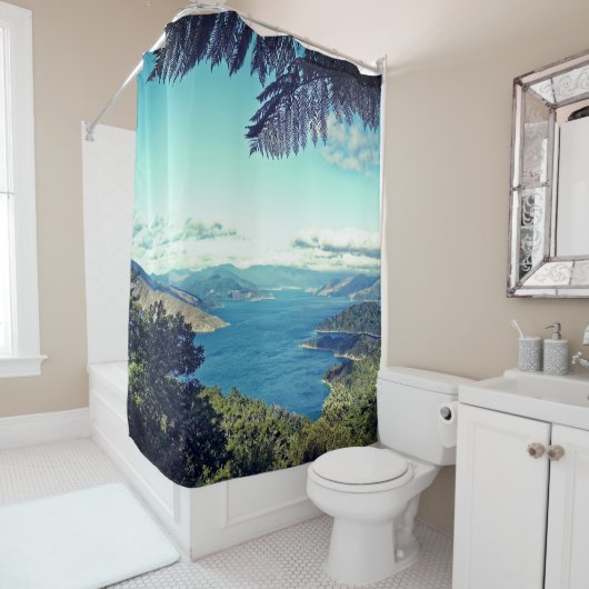 Rideaux De Douche Beau Paysage (En situation)