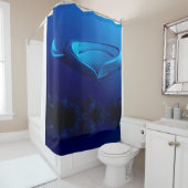 Rideaux De Douche Beau rayon de Manta géant bleu (En situation)