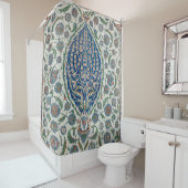 RIDEAUX DE DOUCHE BEAU TEXTILE FLORAL (En situation)