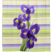 Rideaux De Douche Beau violet Lilac Irises Aquarelle Art (Devant)