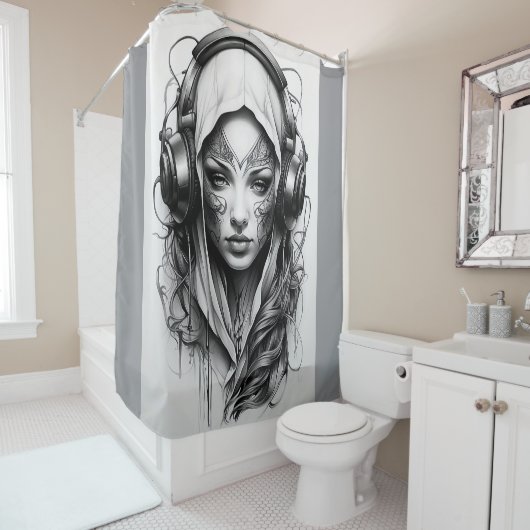 Rideaux De Douche Beaucoup d'amour (En situation)