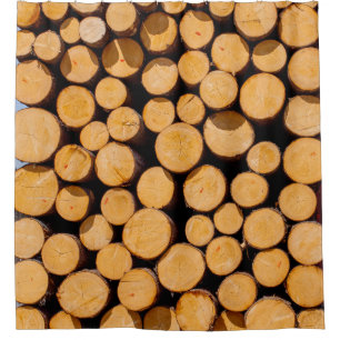 Rideaux De Douche Beaucoup de chênes à tronc de bois arbres ronds en