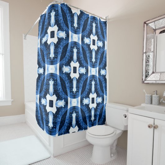 Rideaux De Douche Beauté bleue...... (En situation)