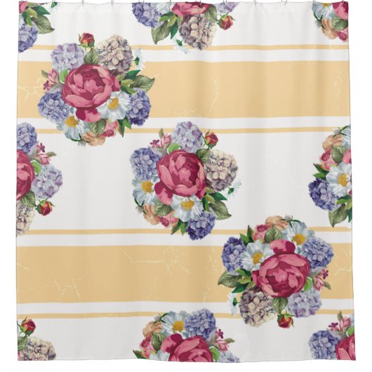 Rideaux De Douche Beautiful floral seamless pattern with hydrangea p (Devant)