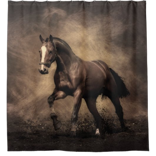 Rideaux De Douche Beautiful horse throw pillow (Devant)