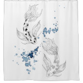 Rideaux De Douche Beautiful Japonais Koi Fish Swimming (Devant)