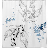 Rideaux De Douche Beautiful Japonais Koi Fish Swimming (Devant)