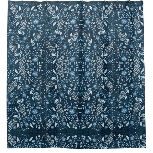 Rideaux De Douche Beautiful Wildflower Pattern on Grassy Background (Devant)