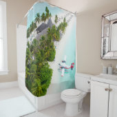 Rideaux De Douche Beaux animaux marins (En situation)