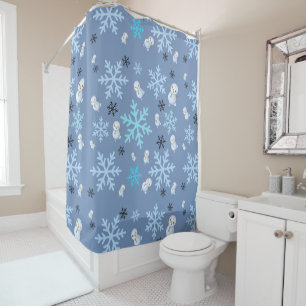 Rideaux De Douche Beaux bonbons et flocons de neige en bleu turquois