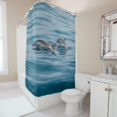 Rideaux De Douche Beaux dauphins aquatiques (En situation)