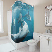 Rideaux De Douche Beaux dauphins mignons (En situation)