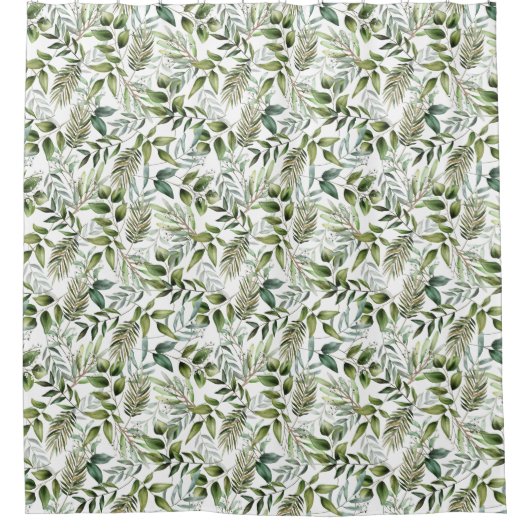 Rideaux De Douche Beaux Feuilles de fougères (Devant)