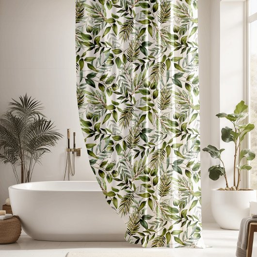 Rideaux De Douche Beaux Feuilles de fougères