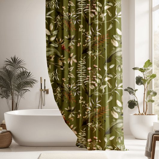 Rideaux De Douche Beaux Feuilles de fougères