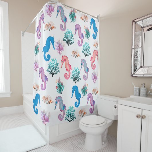 Rideaux De Douche Beaux Seahores (En situation)