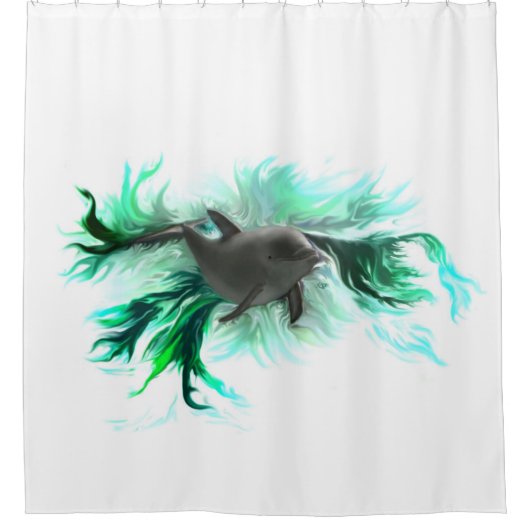 Rideaux De Douche Bébé dauphin (Devant)