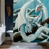 Rideaux De Douche Bébé Dragon d'hiver blanc