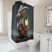 Rideaux De Douche Bébé dragon éclosion (En situation)