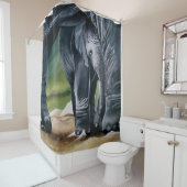 Rideaux De Douche Bébé Eléphant Gris mou (En situation)