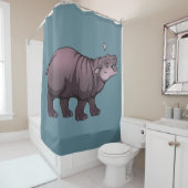 Rideaux De Douche Bébé Hippopotame Nain (En situation)