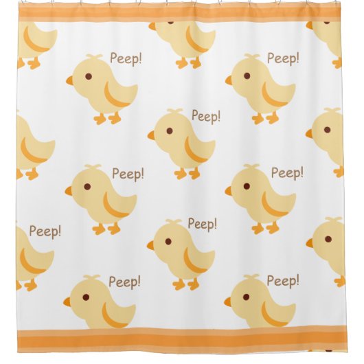 Rideaux De Douche Bébé jaune mignon poussette (Devant)