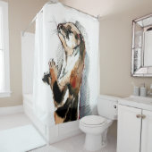 Rideaux De Douche Bébé loutre et maman (En situation)