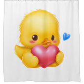 Rideaux De Douche Bébé mignon avec coeur rose Valentine (Devant)