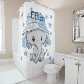 Rideaux De Douche Bébé mignon éléphant garçon (En situation)