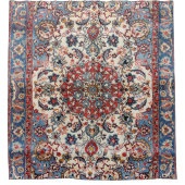 Rideaux De Douche Bébé perse fin Bleu Tan rouge  (Devant)