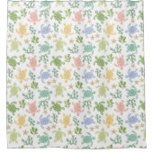 Rideaux De Douche Bébé tortues de mer rose (Devant)