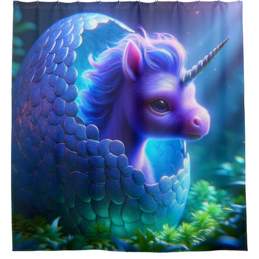 Rideaux De Douche Bébé Unicorn (Devant)